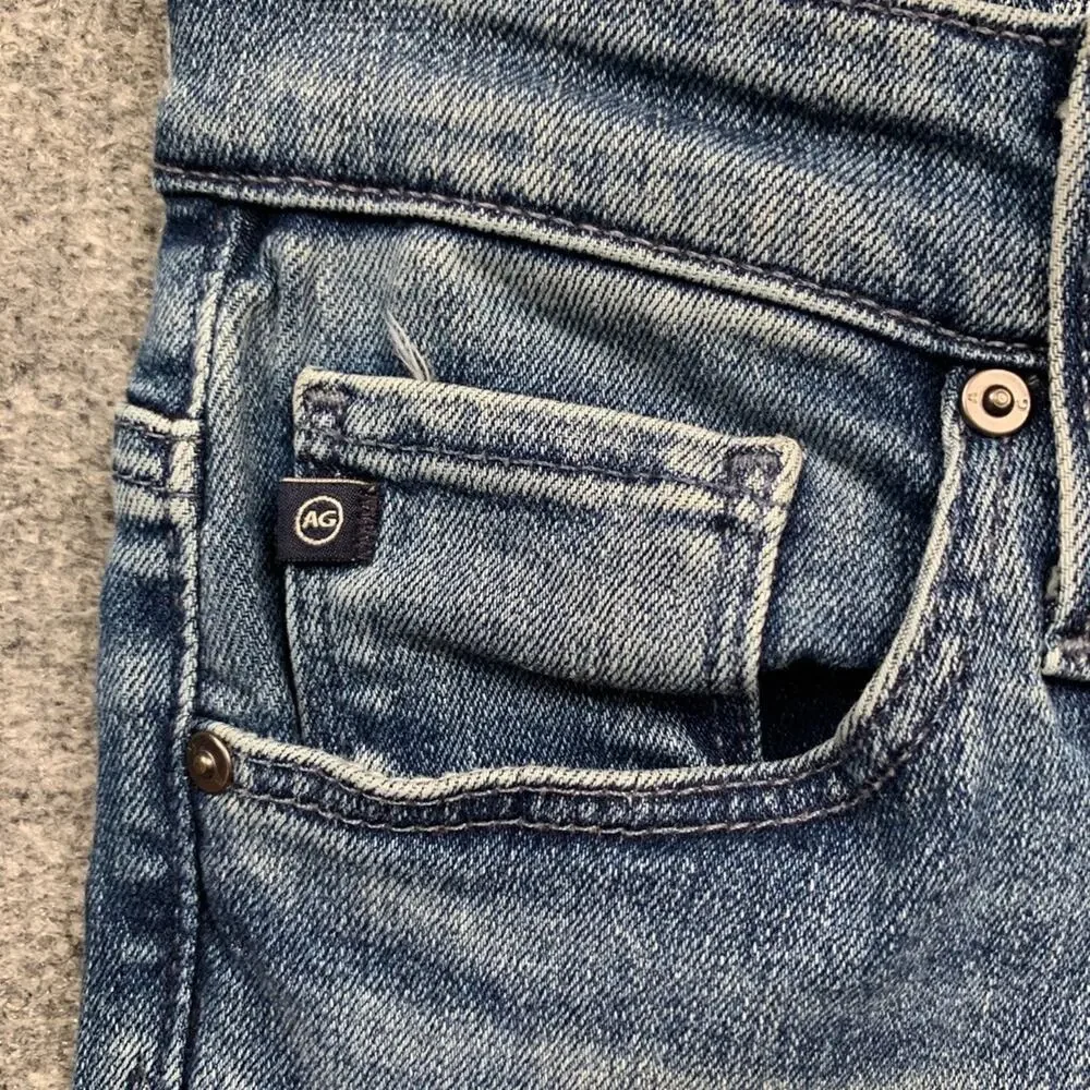 Anthropologie Jeans Womens 27 Blue Denim High Rise Stevie Ankle Slim Straight